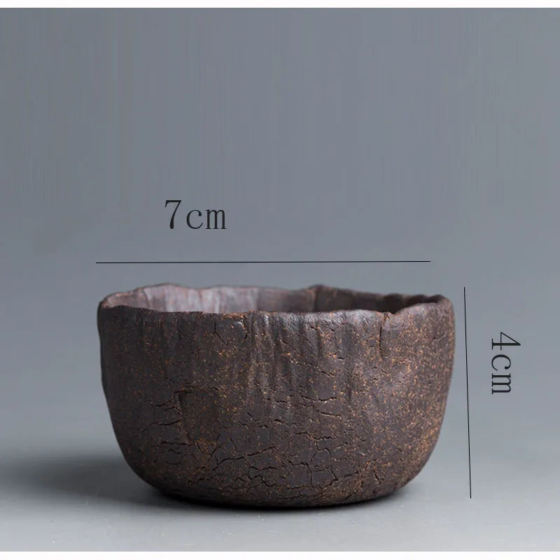Simple Retro Stoneware Small Tea Cup