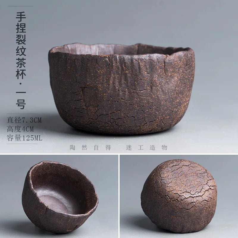 Simple Retro Stoneware Small Tea Cup