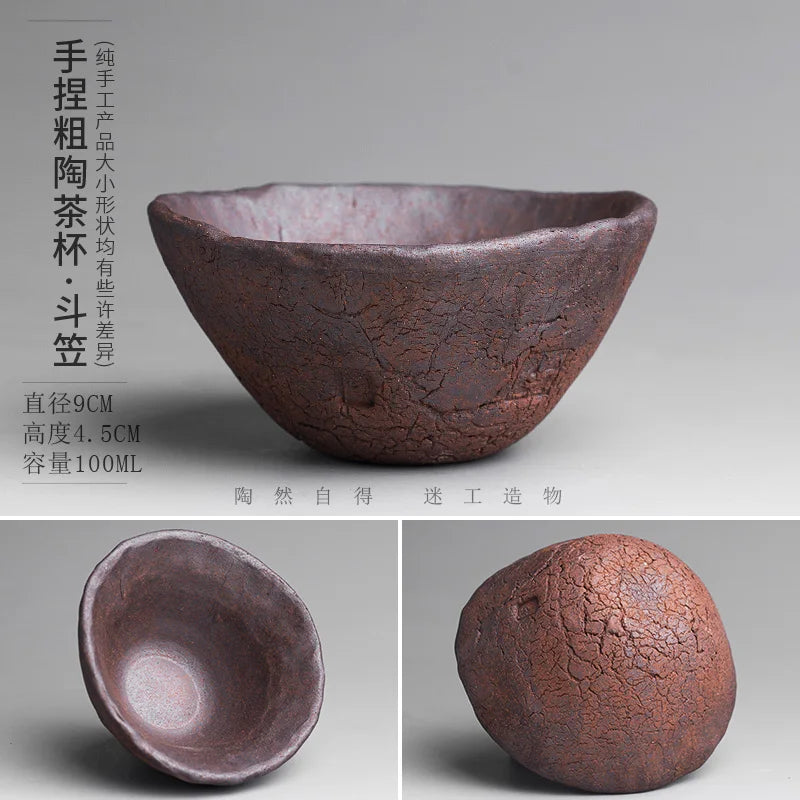 Simple Retro Stoneware Small Tea Cup