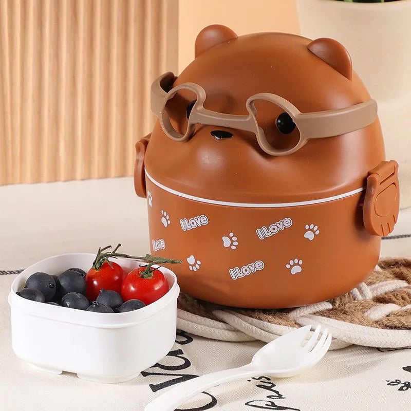 Stackable Japanese Bento Bear Box