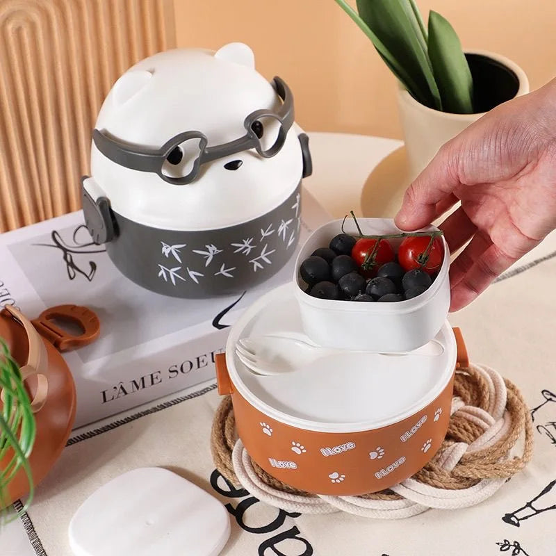 Stackable Japanese Bento Bear Box