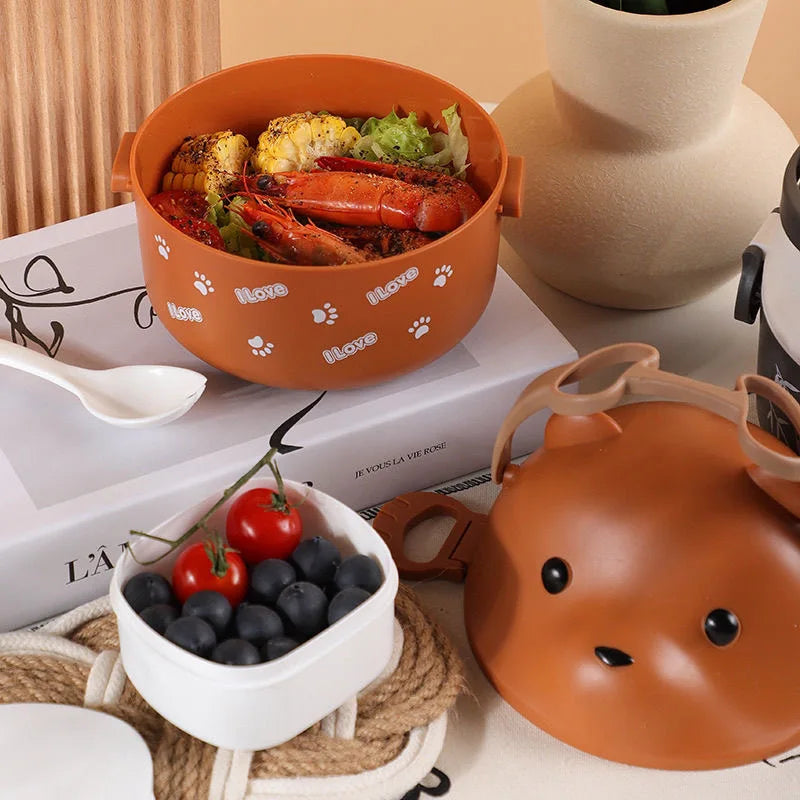 Stackable Japanese Bento Bear Box