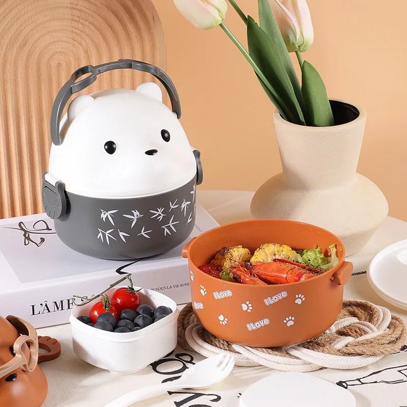 Stackable Japanese Bento Bear Box