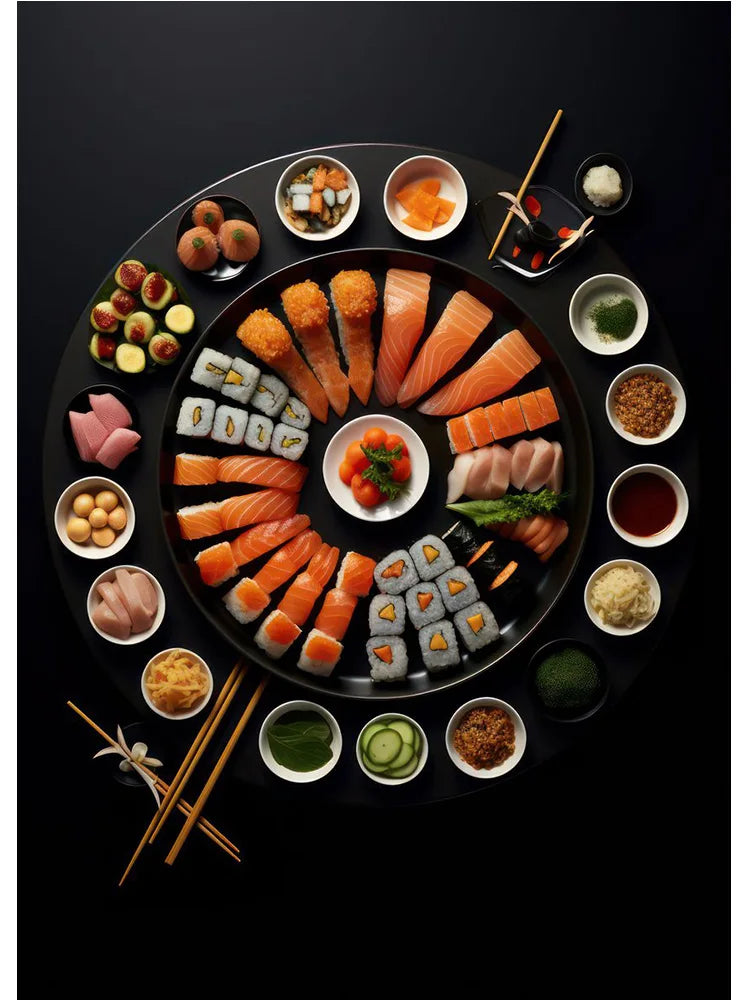 Vintage Culinary Sushi Posters