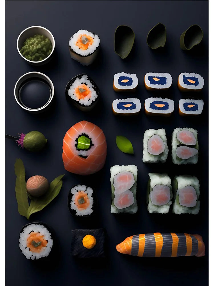 Vintage Culinary Sushi Posters