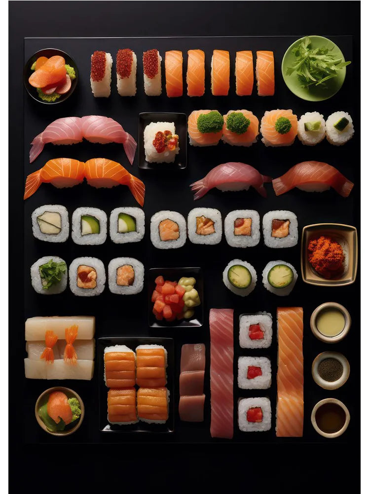 Vintage Culinary Sushi Posters