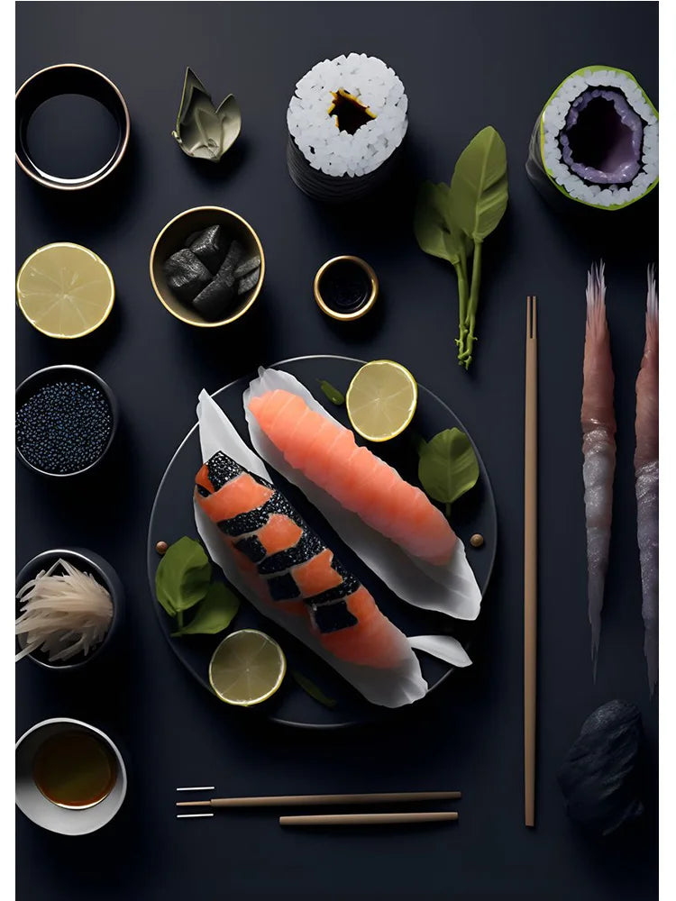 Vintage Culinary Sushi Posters