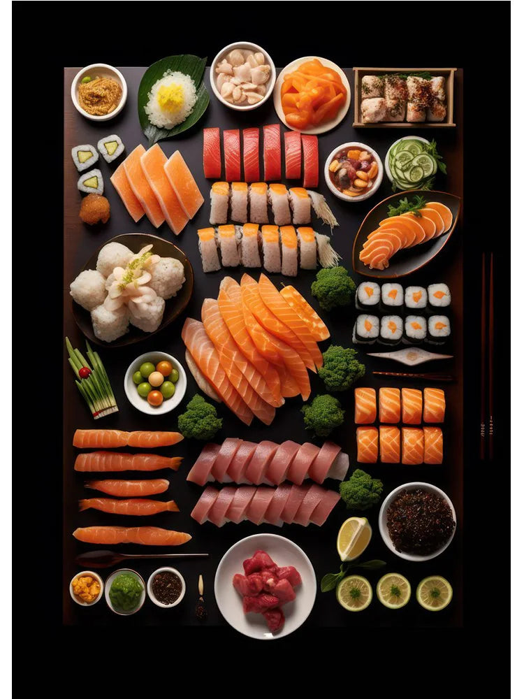 Vintage Culinary Sushi Posters