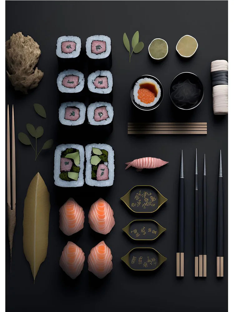 Vintage Culinary Sushi Posters