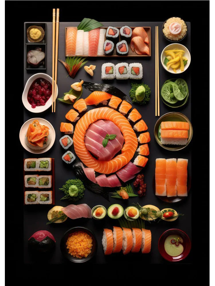 Vintage Culinary Sushi Posters