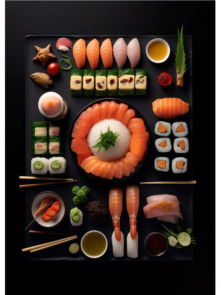 Vintage Culinary Sushi Posters