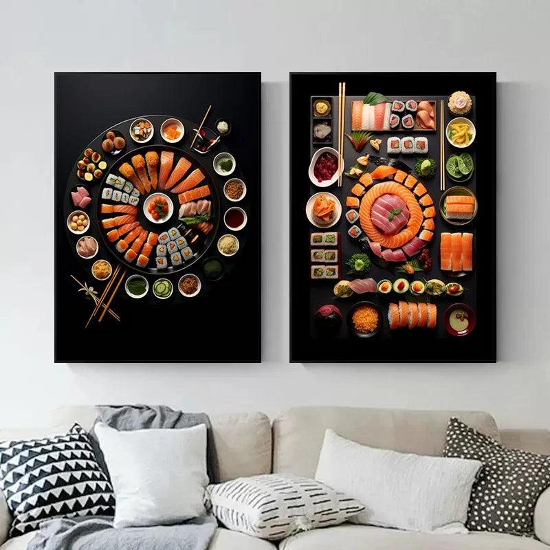 Vintage Culinary Sushi Posters
