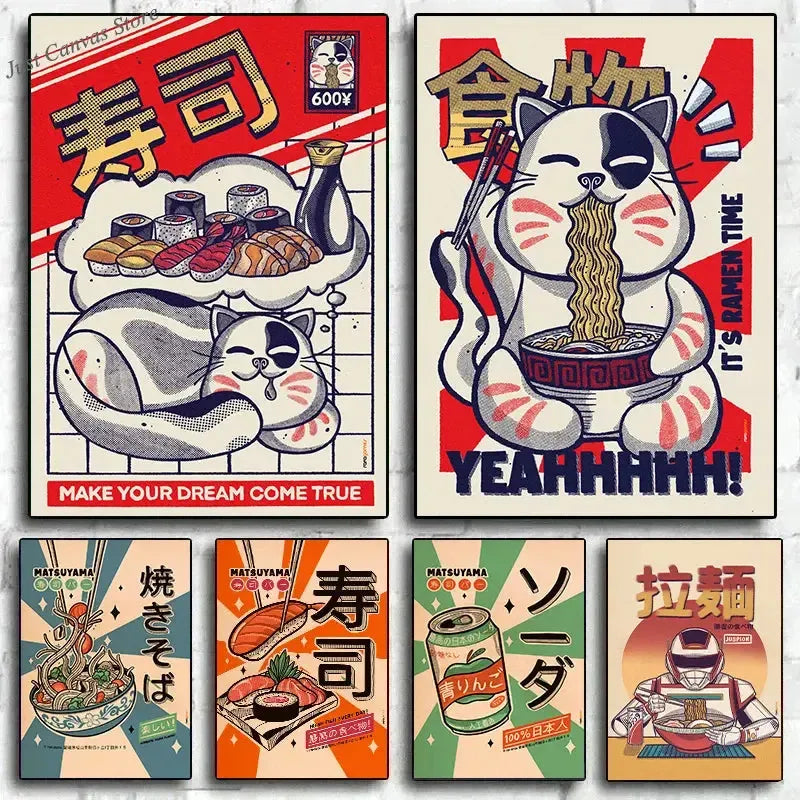 Vintage Japanese Food Posters