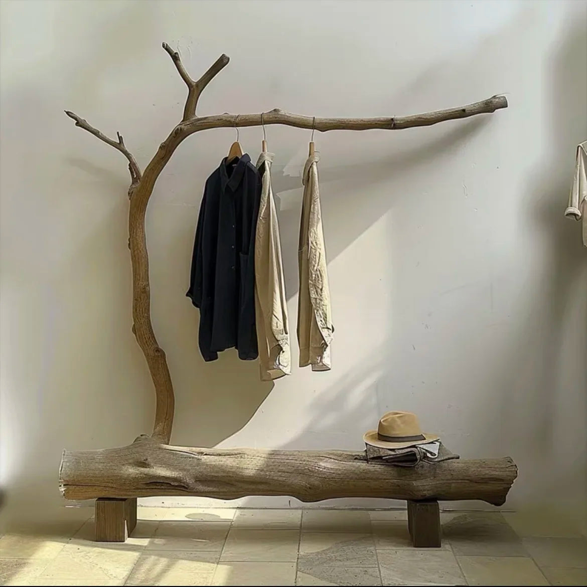 Wabi Sabi Log Coat Rack