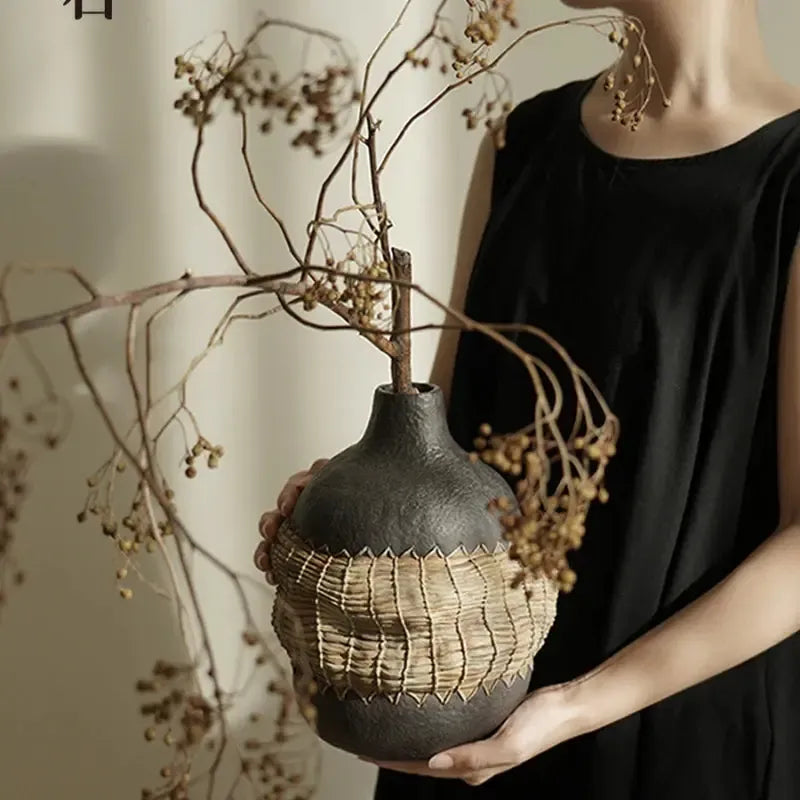Wabi-sabi Dried Flower Vase
