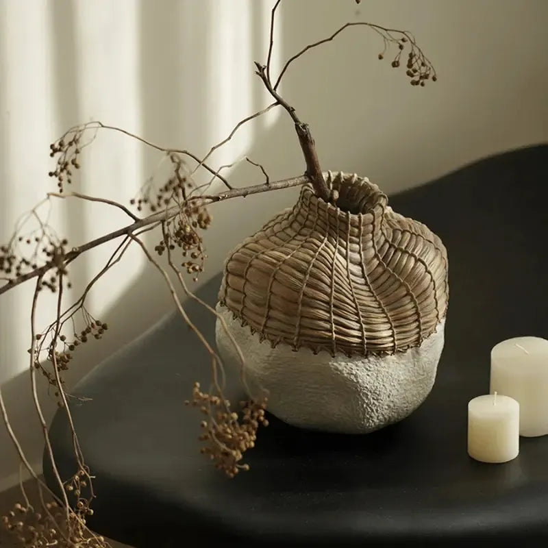 Wabi-sabi Dried Flower Vase
