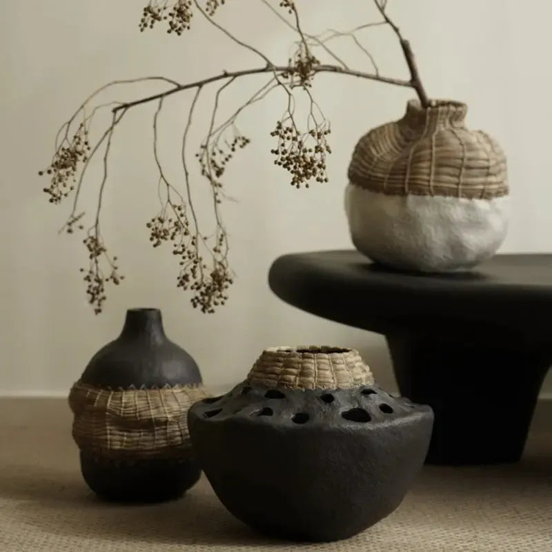 Wabi-sabi Dried Flower Vase