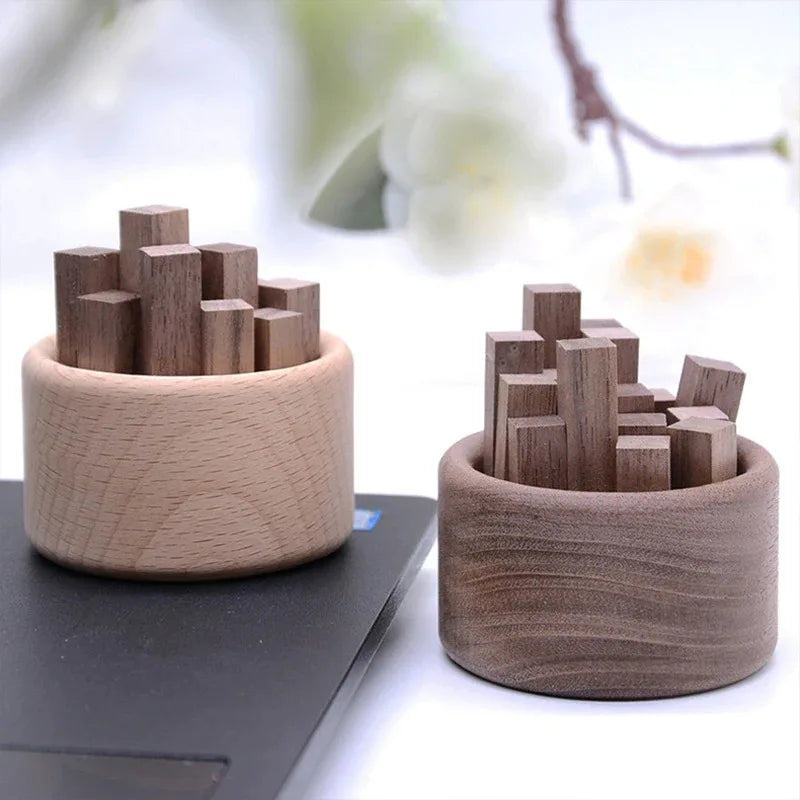 Wood Cube Essential Oil Diffuser