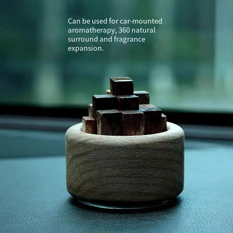 Wood Cube Essential Oil Diffuser
