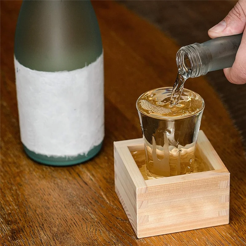 Wooden Sake Cup Masu Box