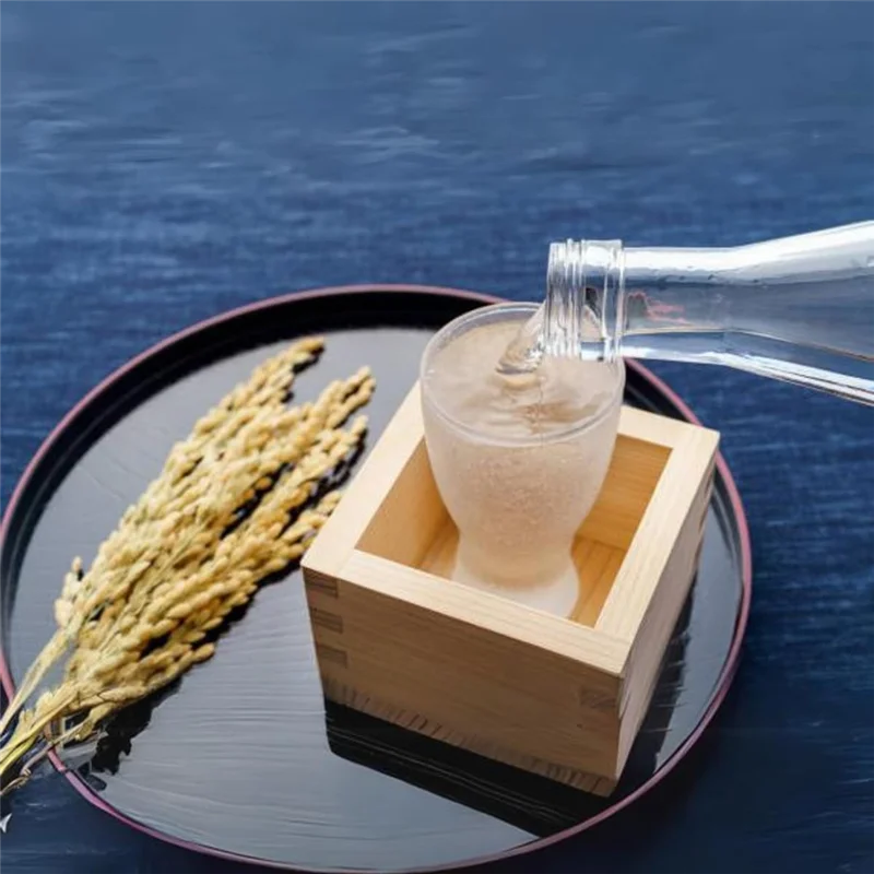 Wooden Sake Cup Masu Box