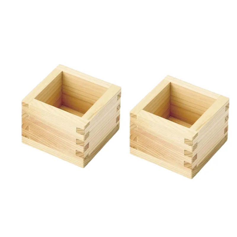 Wooden Sake Cup Masu Box