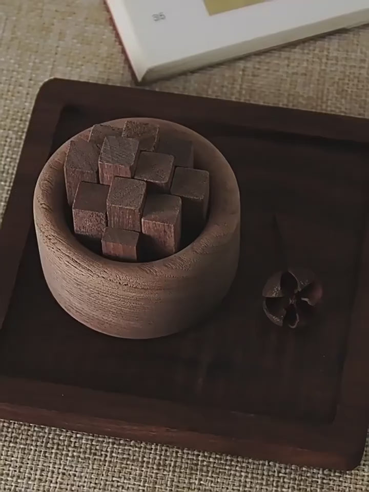 Wood Cube Essential Oil Diffuser