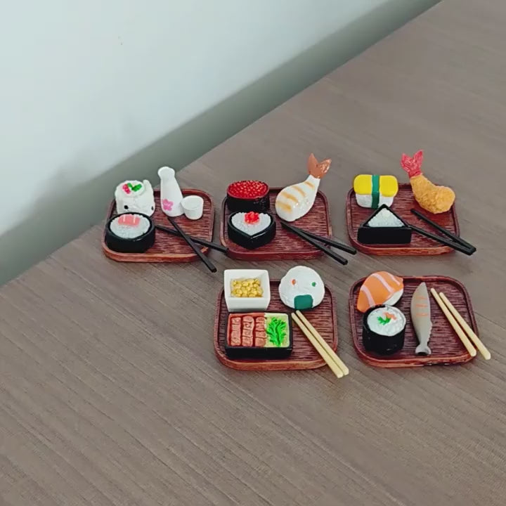 Realistic Miniature Sushi Figurines